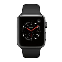 Apple Watch S3 LTE 42mm viền nhôm dây cao su đen