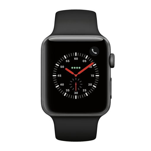 Apple Watch S3 LTE 42mm viền nhôm dây cao su đen